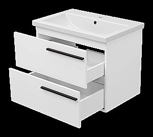 Тумба с раковиной Misty Ненси - 70 П-Нен-09070-012Я белая для ванной в интернет-магазине Sanbest