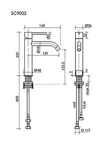Смеситель для раковины Sancos Etna SC9003MB черный матовый купить в интернет-магазине сантехники Sanbest