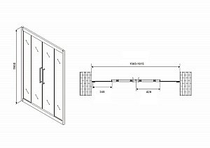 Душевая дверь ABBER Schwarzer Diamant 160 AG33160BH стекло прозрачное/профиль черный купить в интернет-магазине Sanbest