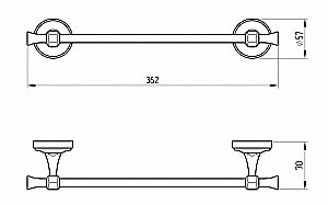 Полотенцедержатель Migliore Fortuna 27663 золото купить в интернет-магазине сантехники Sanbest
