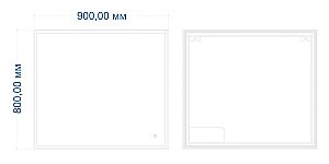 Зеркало ART&MAX Catania 90 AM-Cat-900-800-DS-F в ванную от интернет-магазине сантехники Sanbest