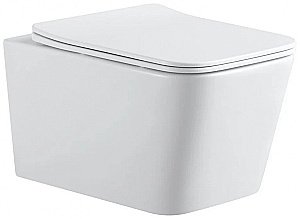 Унитаз подвесной River Gudzon 520 WT 10000014212 белый, безободковый, с крышкой микролифт, слив торнадо купить в интернет-магазине Sanbest