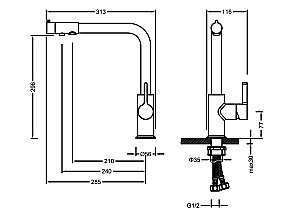 Смеситель для кухни Timo Hette 1026/00F хром купить в интернет-магазине сантехники Sanbest