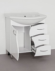 Тумба с раковиной напольная Style Line АМЕЛИЯ 75 белая для ванной в интернет-магазине Sanbest