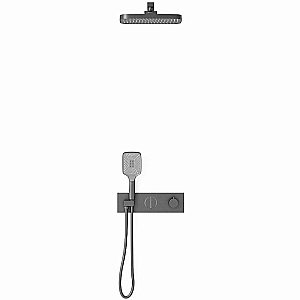 Душевая система Vincea VSFW-422T1GM вороненая сталь купить в интернет-магазине сантехники Sanbest