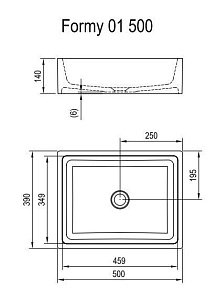 Раковина Ravak Formy 01 D 500 купить в интернет-магазине Sanbest