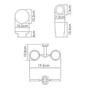 Держатель стакана и мыльницы WasserKRAFT K-28126 купить в интернет-магазине сантехники Sanbest