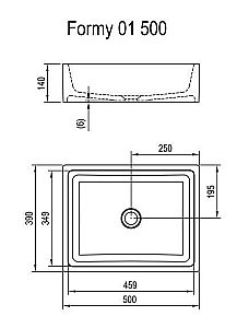 Раковина Ravak Formy 01 D 500 купить в интернет-магазине Sanbest