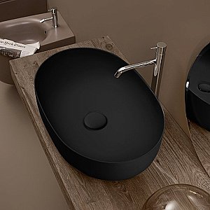 Раковина накладная Kerasan Nolita 60 534331 черная матовая купить в интернет-магазине Sanbest