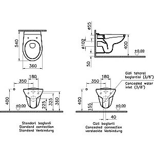 Унитаз Vitra Norm Fit 6855B099-1777, белый купить в интернет-магазине Sanbest
