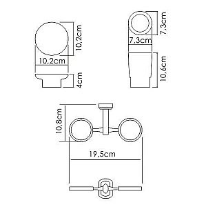 Держатель стакана и мыльницы WasserKRAFT K-28126 купить в интернет-магазине сантехники Sanbest