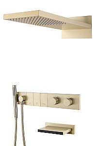 Душевая система Boheme Zodiac 133-2-MG золото матовое купить в интернет-магазине сантехники Sanbest