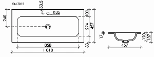 Раковина-столешница Ceramica Nova Grace CN7013MC капучино матовый купить в интернет-магазине Sanbest