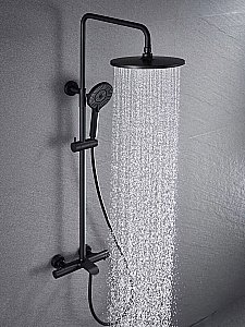 Душевая система Vincea Esse VSFS-1E1TMB черная матовая купить в интернет-магазине сантехники Sanbest