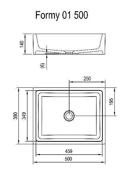 Раковина Ravak Formy 01 D 500 купить в интернет-магазине Sanbest
