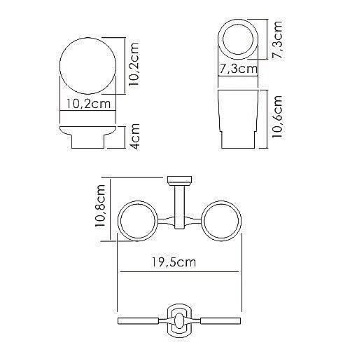 Держатель стакана и мыльницы WasserKRAFT K-28126 купить в интернет-магазине сантехники Sanbest