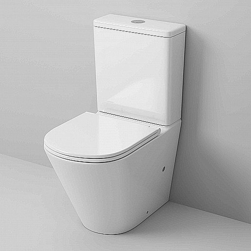 Унитаз-компакт Grossman Tornado GR-4450SQ безободковый, с бачком, с крышкой микролифт, слив-торнадо, белый глянцевый купить в интернет-магазине Sanbest