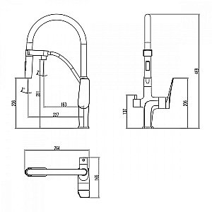 Смеситель для кухни Lemark Bronx LM3761GM купить в интернет-магазине сантехники Sanbest