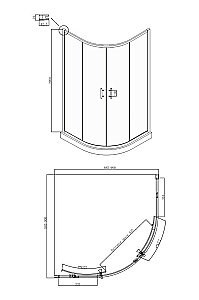 Душевой уголок Ambassador Kingston 14011104 90x90 стекло прозрачное/профиль хром купить в интернет-магазине Sanbest