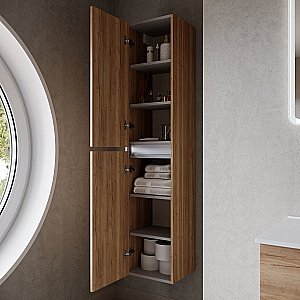 Пенал подвесной Sancos Urban PUR35EG 35 дуб галифакс для ванной в интернет-магазине сантехники Sanbest