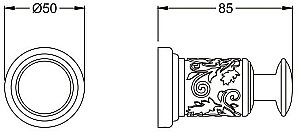Крючок Schein CARVING 7065001 хром купить в интернет-магазине сантехники Sanbest