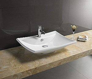 Раковина накладная Ceramalux N 61 9111 белая купить в интернет-магазине Sanbest