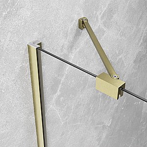 Душевая дверь Radaway Essenza 8 Brushed Gold DWJ 120 R стекло прозрачное/профиль брашированное золото купить в интернет-магазине Sanbest