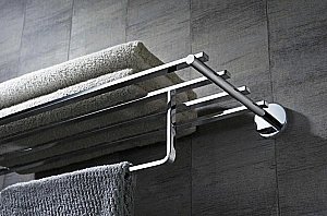 Полка с полотенцедержателем Aquatek Бетта AQ4615CR хром купить в интернет-магазине сантехники Sanbest