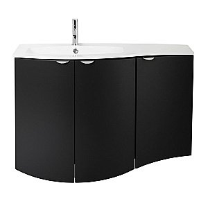 Тумба с раковиной левосторонняя Cezares Rialto 104 Grafite для ванной в интернет-магазине Sanbest