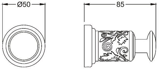 Крючок Schein CARVING 7065001 хром купить в интернет-магазине сантехники Sanbest