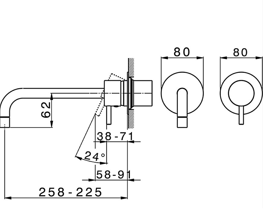 Смеситель для раковины Cisal LESS NEW LN00551721 купить в интернет-магазине сантехники Sanbest