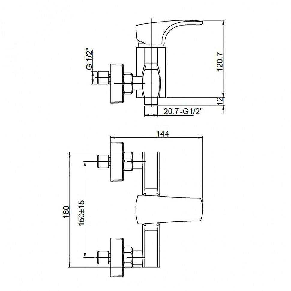 Смеситель для душа PAINI Angel ANCR511LMKM хром купить в интернет-магазине сантехники Sanbest