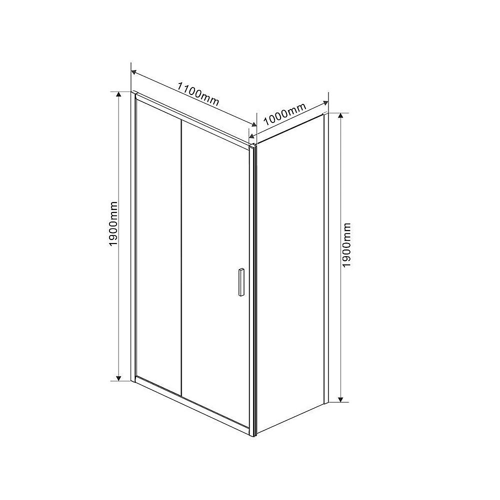 Душевой уголок Vincea Garda VSR-1G1011CL 100x110 стекло прозрачное/профиль хром купить в интернет-магазине Sanbest