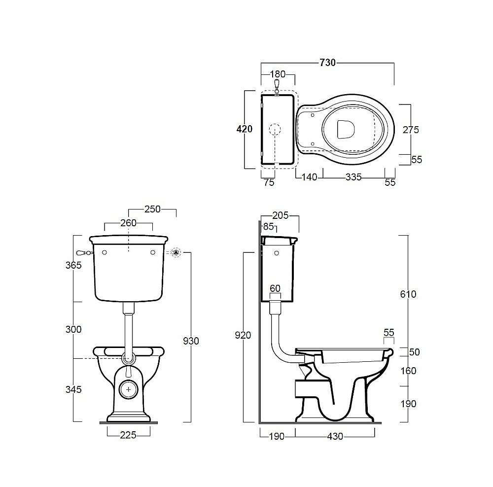 Унитаз SIMAS Lante LA02 с фронтальной ручкой золото, белый купить в интернет-магазине Sanbest