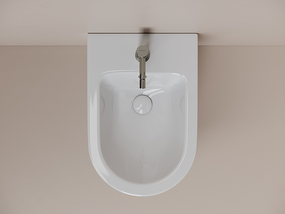 Биде подвесное Ceramica Nova Whirl CN11008 белое купить в интернет-магазине Sanbest