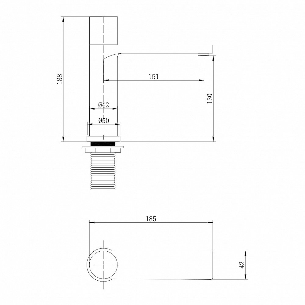 Смеситель для раковины Abber Rund AF8710 хром купить в интернет-магазине сантехники Sanbest