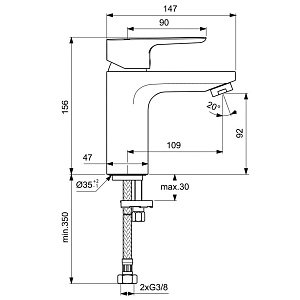 Смеситель для раковины Ideal Standard Ceraplan III BC567AA купить в интернет-магазине сантехники Sanbest