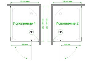 Душевой уголок Royal Bath HPVD RB8100HPVD-C-BL 100х80 матовое стекло/черный профиль купить в интернет-магазине Sanbest