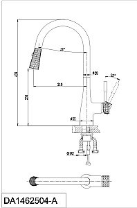 Смеситель для кухни D&K Rhein.Schiller DA1462504A купить в интернет-магазине сантехники Sanbest