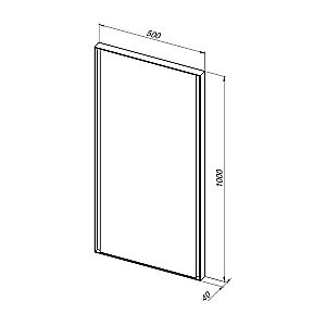 Зеркало Allen Brau INFINITY 1.21021.WT 50 белое в ванную от интернет-магазине сантехники Sanbest