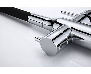 Смеситель для кухни Paulmark Salix Sa213419-CR хром/черный купить в интернет-магазине сантехники Sanbest