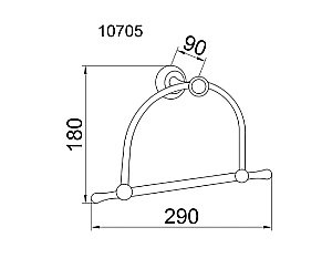 Полотенцедержатель-кольцо Boheme Puro 10705 купить в интернет-магазине сантехники Sanbest