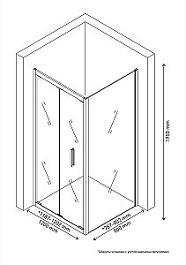 Душевой уголок BERGES LEGOS LS-4 120х80 прозрачное стекло/профиль хром купить в интернет-магазине Sanbest