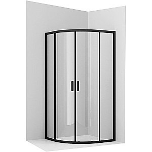 Душевой уголок Ambassador Kingston 14011206 80х80 стекло прозрачное/профиль черный купить в интернет-магазине Sanbest