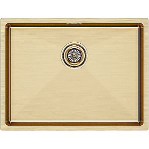 Кухонная мойка Paulmark Next 58 PM215844-BG брашированное золото купить в интернет-магазине сантехники Sanbest