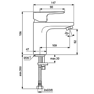 Смеситель для раковины Ideal Standard Ceraplan III BC567AA купить в интернет-магазине сантехники Sanbest