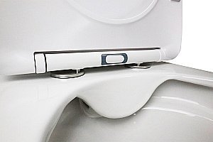 Унитаз напольный AZARIO Flin AZ-1363C безободковый, с бачком, с крышкой микролифт, глянцевый белый купить в интернет-магазине Sanbest