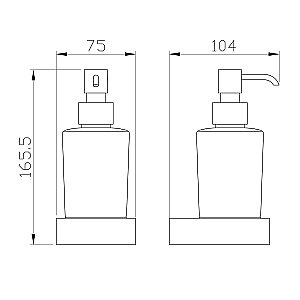 Дозатор мыла WONZON & WOGHAND LOTTE, Брашированное золото (WW-8333-BG) купить в интернет-магазине сантехники Sanbest