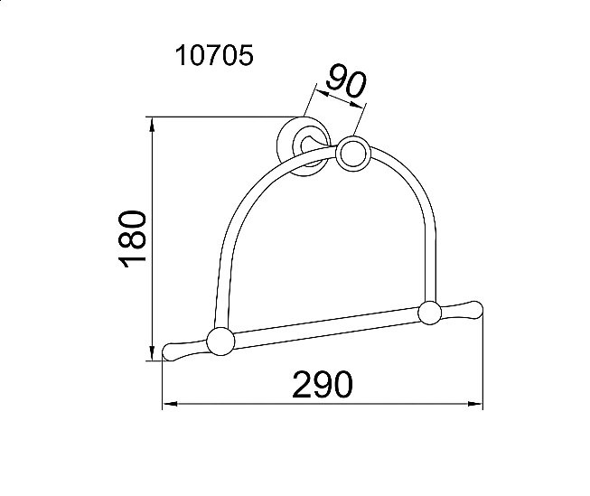 Полотенцедержатель-кольцо Boheme Puro 10705 купить в интернет-магазине сантехники Sanbest