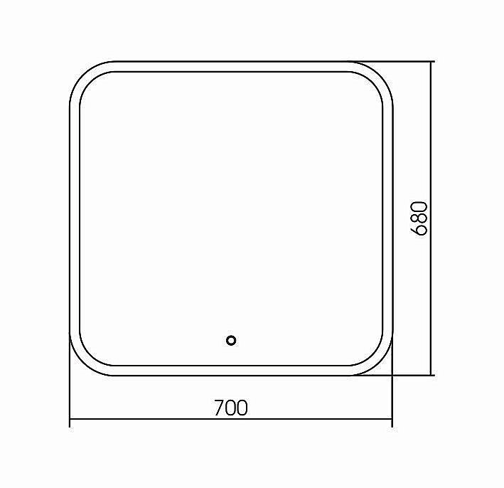 Зеркало с подсветкой Grossman COMFORT 70 в ванную от интернет-магазине сантехники Sanbest